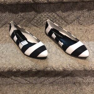 Black and white flats.